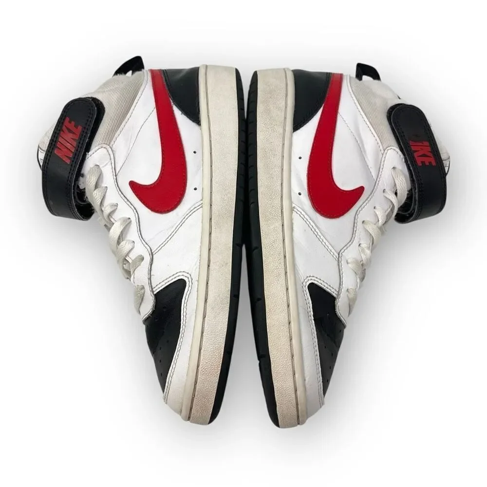 Nike Court Borough Mid 2 High Top Sneakers White Red Shoe CD7782-110 Youth 6Y
